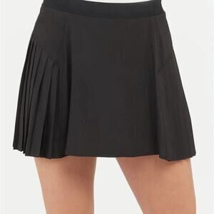 Spanx Get Moving Skort Skirt Black Pleated Tennis Pickleball Casual Athleisure M